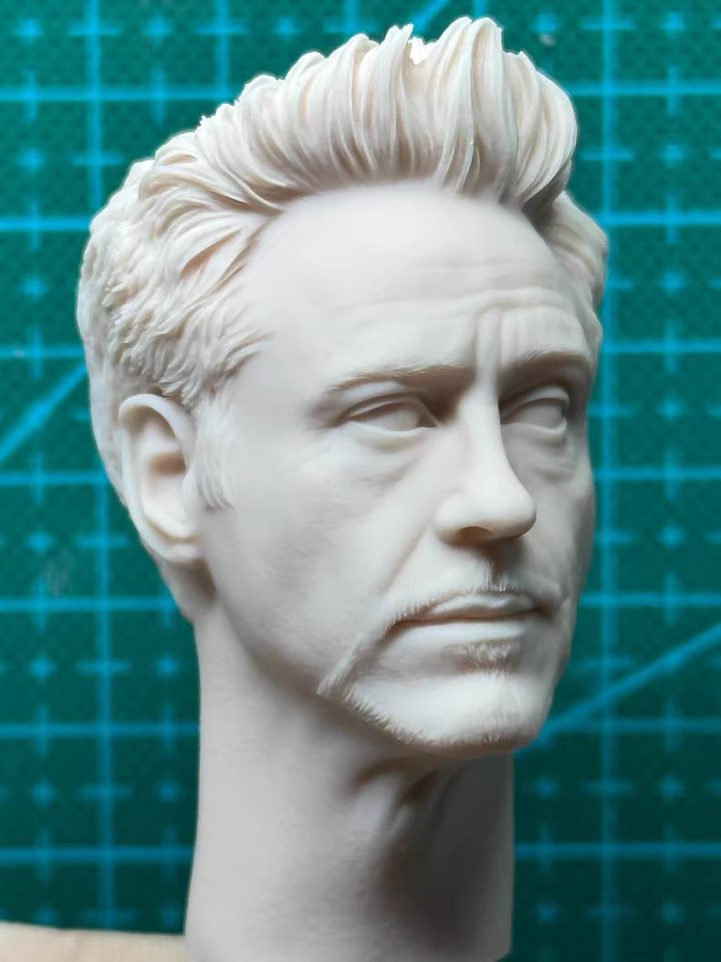 Robert Downey Jr. 1/6 scale unpainted head sculpt Tony Stark