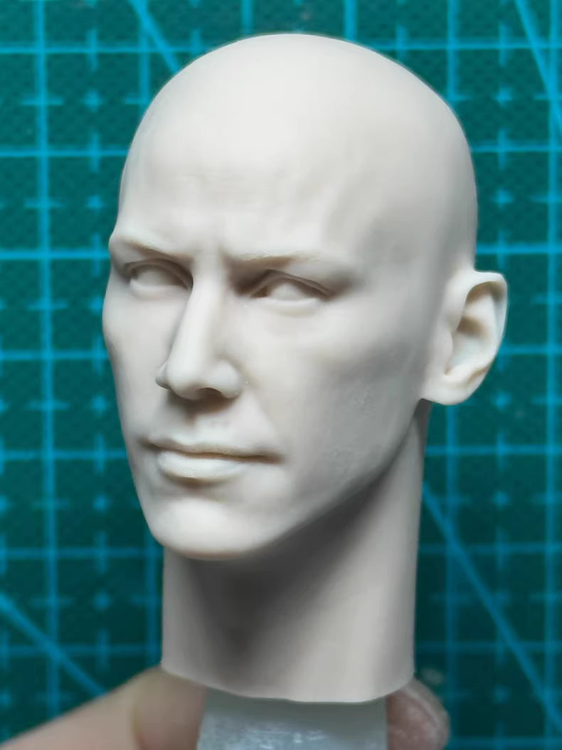 Keanu Reeves 1/6 scale unpainted head sculpt