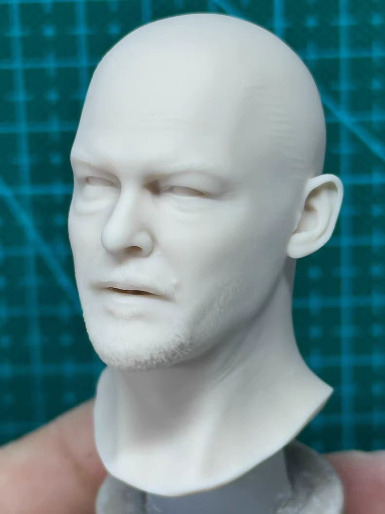 Norman Reedus 1/6 scale unpainted head sculpt