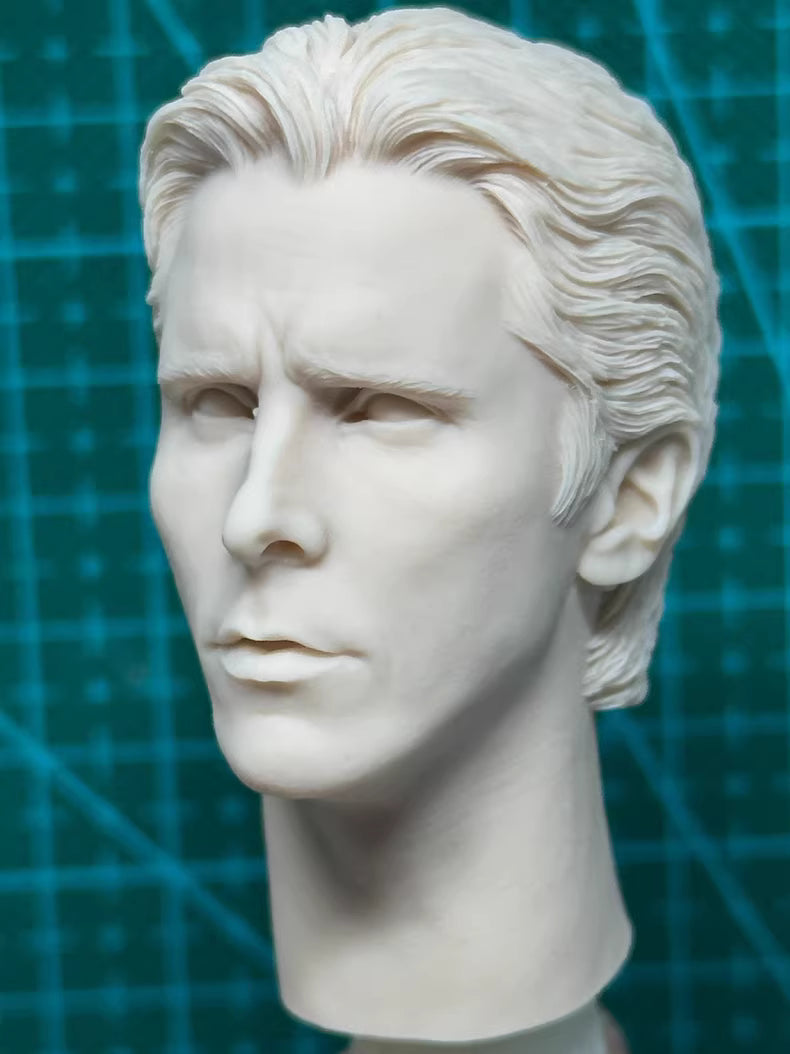 Christian Bale 1/6 scale unpainted head sculpt Batman