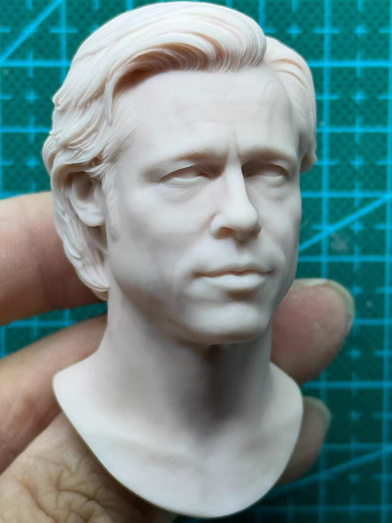 Brad Pitt 1/6 scale unpainted head sculpt