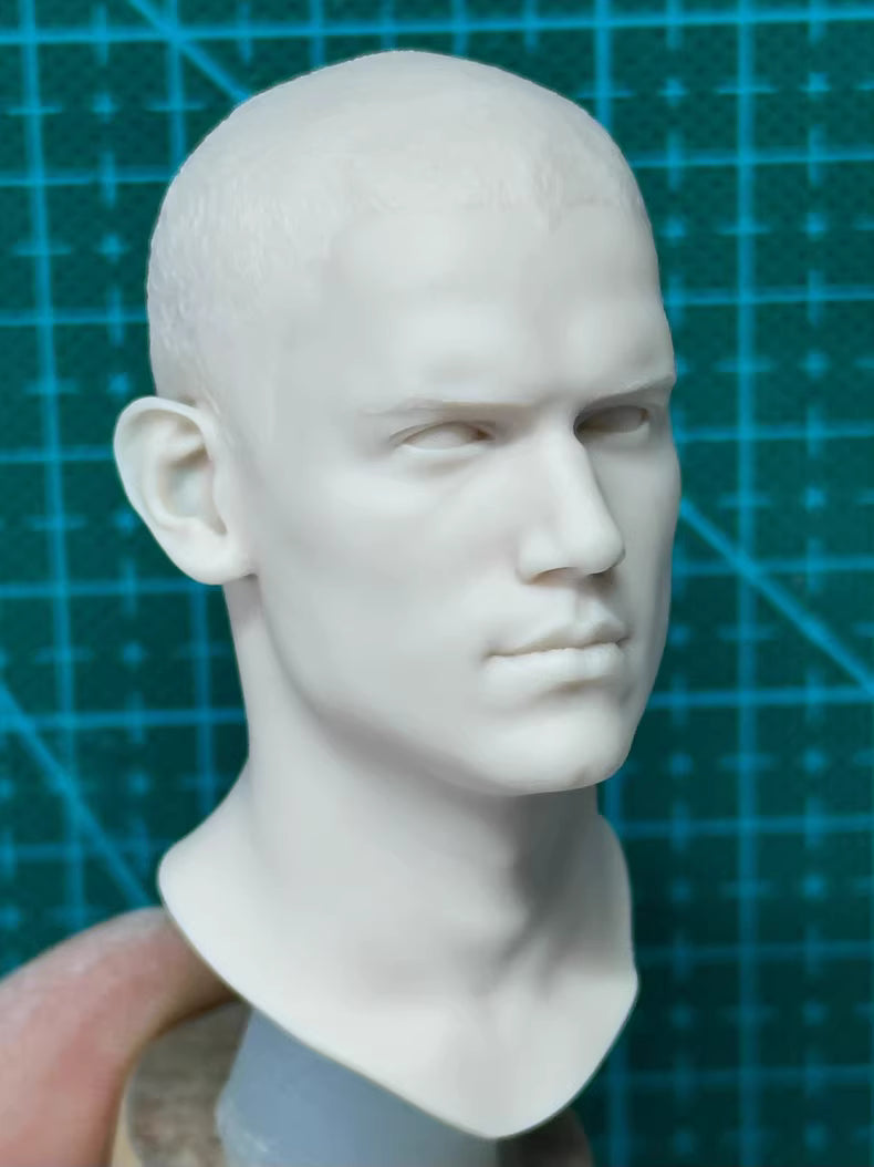 Wentworth Miller 1/6 scale unpainted head sculpt Prison Break