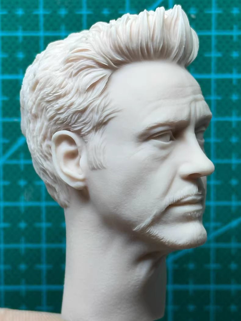 Robert Downey Jr. 1/6 scale unpainted head sculpt Tony Stark