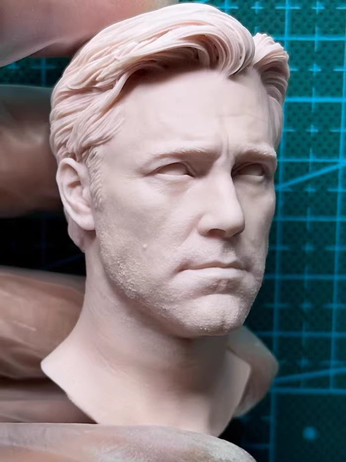Ben Affleck Batman 1/6 scale unpainted head sculpt