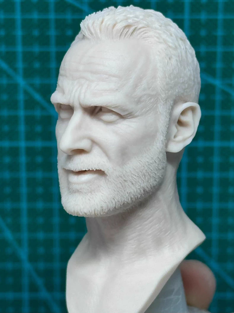 Andrew Lincoln 1/6 scale unpainted head sculpt The Walking Dead