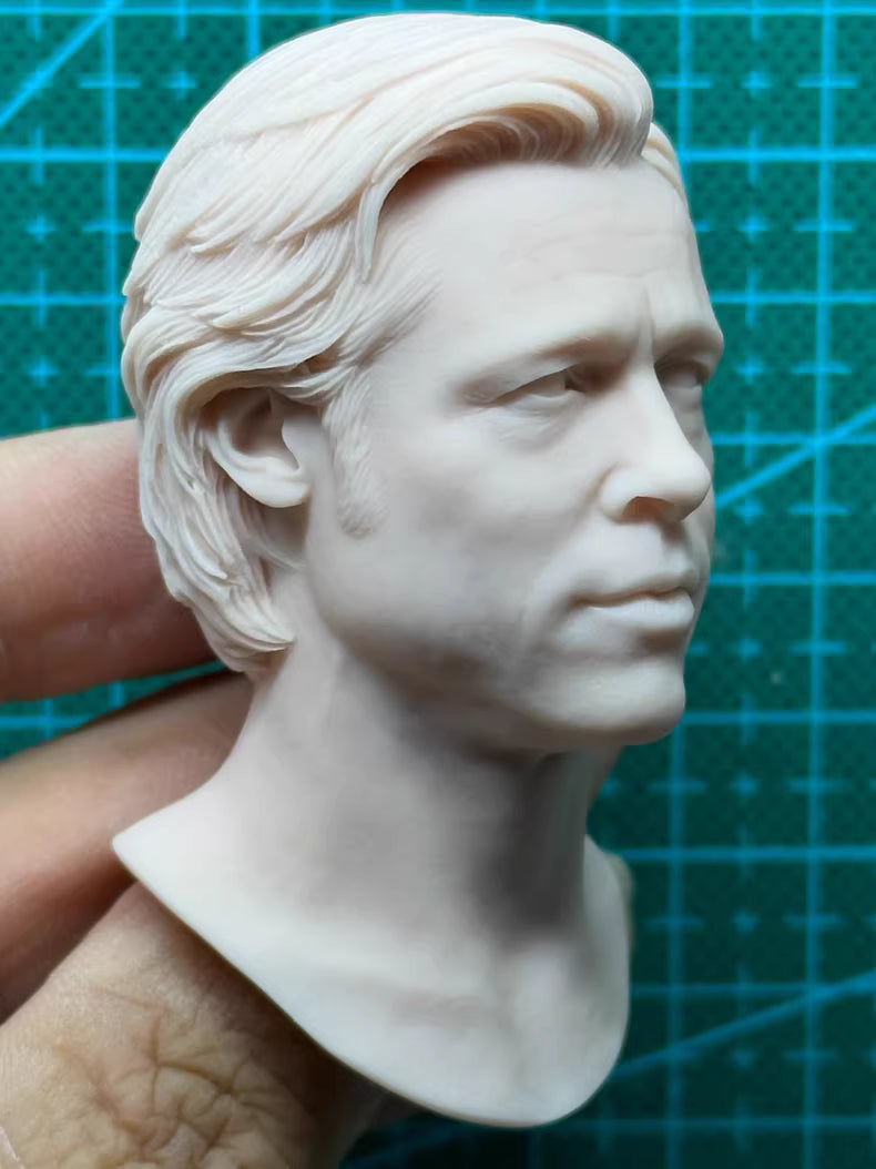 Brad Pitt 1/6 scale unpainted head sculpt
