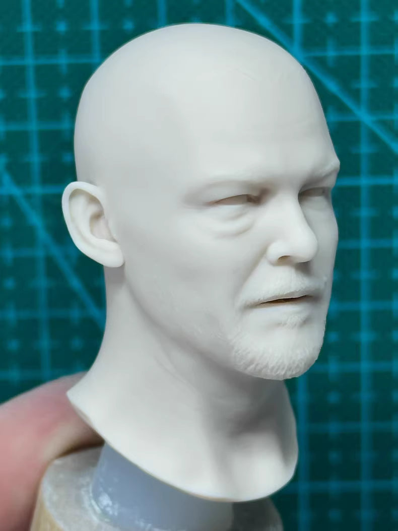 Norman Reedus 1/6 scale unpainted head sculpt
