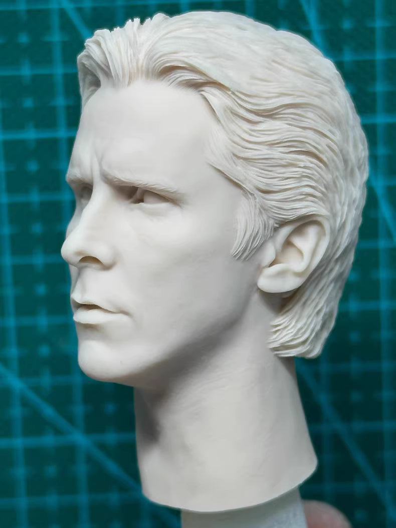 Christian Bale 1/6 scale unpainted head sculpt Batman