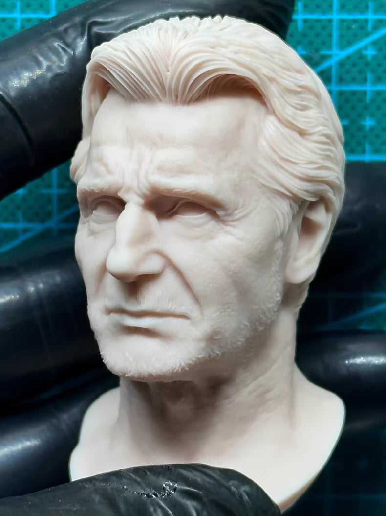 Liam Neeson 1/6 scale unpainted head sculpt