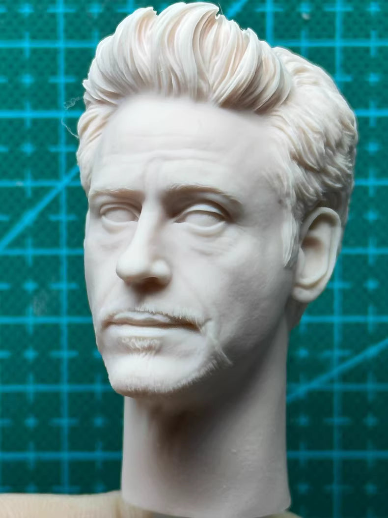 Robert Downey Jr. 1/6 scale unpainted head sculpt Tony Stark