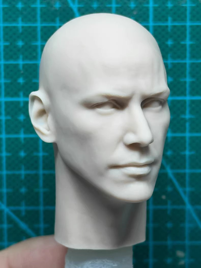 Keanu Reeves 1/6 scale unpainted head sculpt