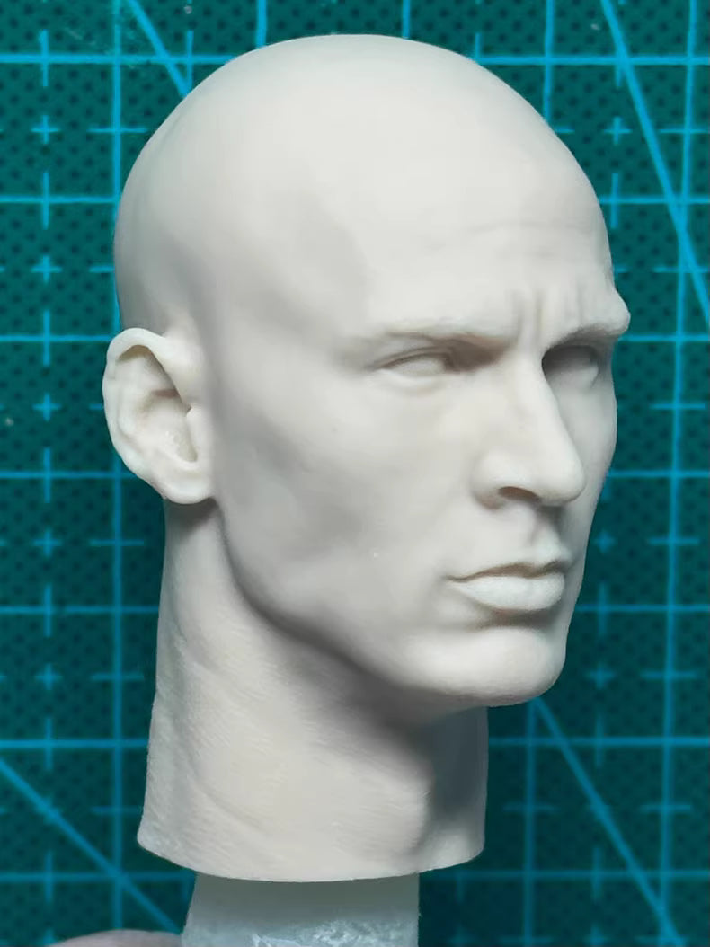 Chris Evans 1/6 scale unpainted head sculpt Captain America Steven Rogers