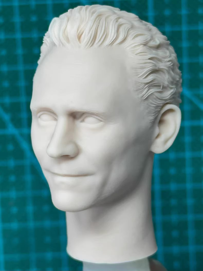Tom Hiddleston 1/6 scale unpainted head sculpt