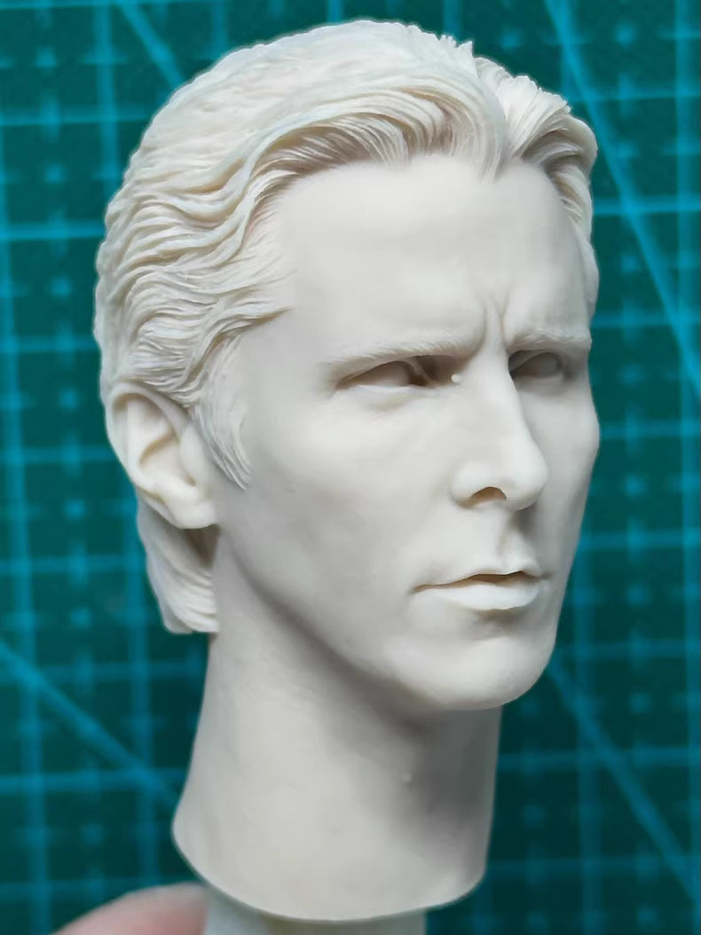 Christian Bale 1/6 scale unpainted head sculpt Batman