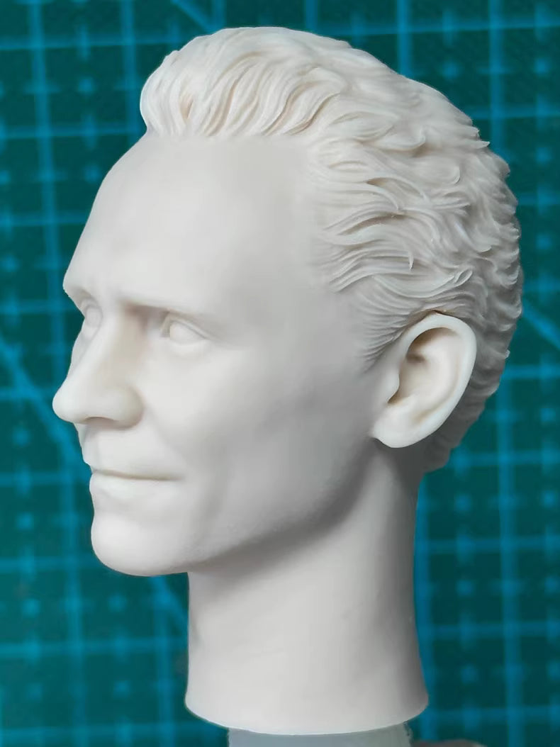 Tom Hiddleston 1/6 scale unpainted head sculpt