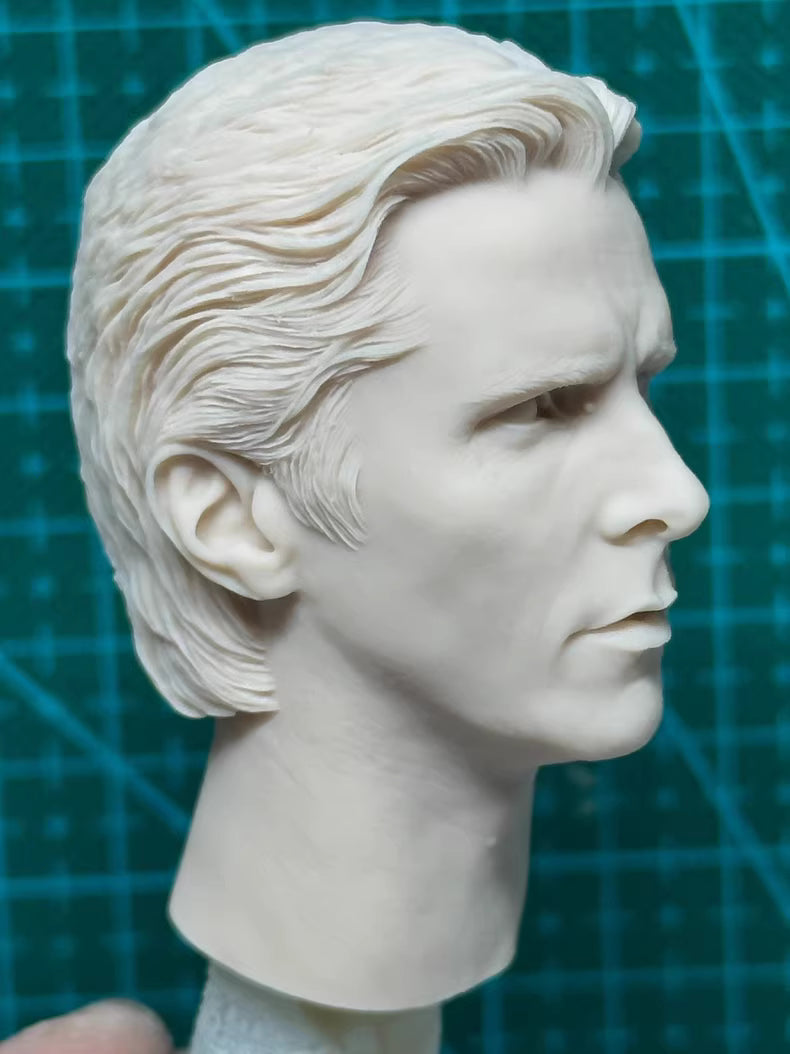 Christian Bale 1/6 scale unpainted head sculpt Batman