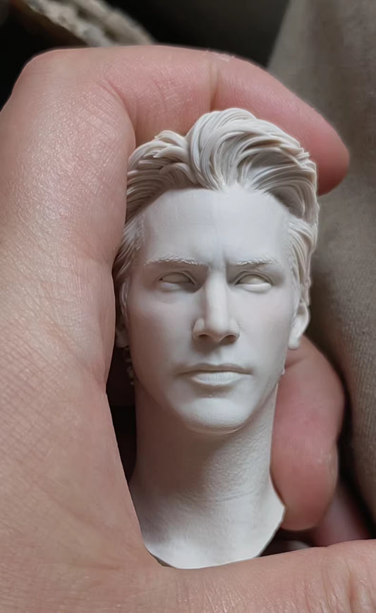Keanu Reeves Constantine 1/6 scale unpainted head sculpt