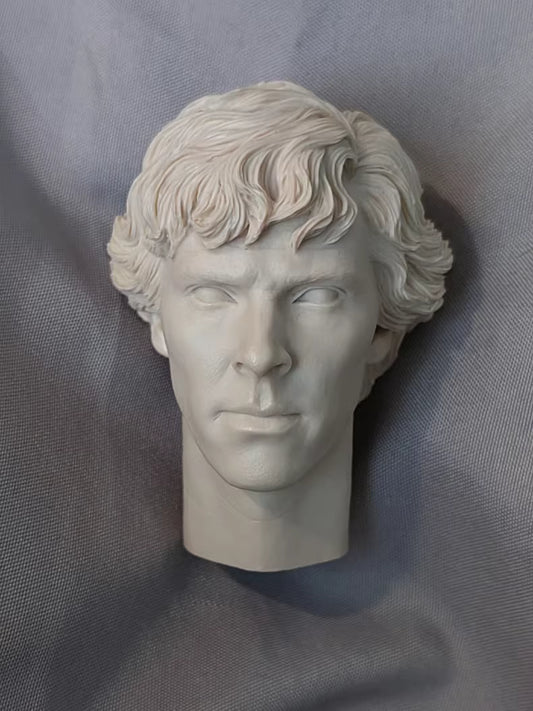 Benedict Cumberbatch Sherlock 1/6 scale unpainted head sculpt