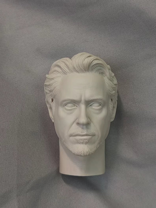 Robert Downey Jr. Iron Man Tony Stark 1/6 scale unpainted head sculpt